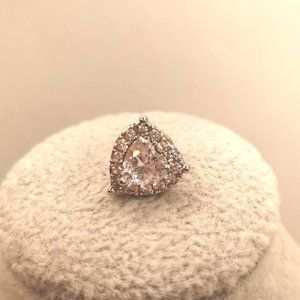 Silver and cubic zirconia studs